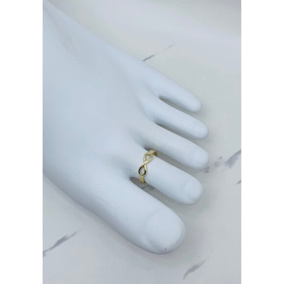 10k solid gold Toe ring or adjustable kids ring that opens infinity - Picture 1 of 5